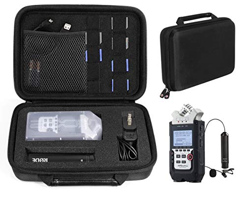 WGear Professional Portable Recorder Case with DIY foam inlay for ZOOM H1, H2N, H5, H4N, H6, F8, Q8 Handy Music Recorders, Charger, Mic Tripod Adapter and Accessories (Polyester Black) - Image 1