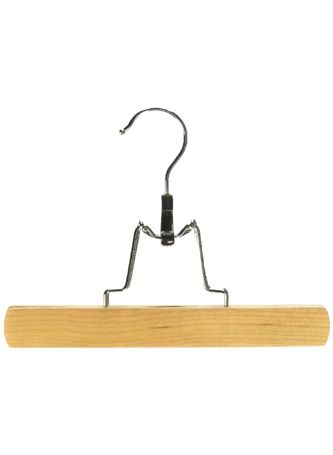 Whitmor 5-Piece Natural Wood Collection Slack Hangers Set Brown and Silver 6.5 x 9 x 1 inch 6026-342 - Image 1