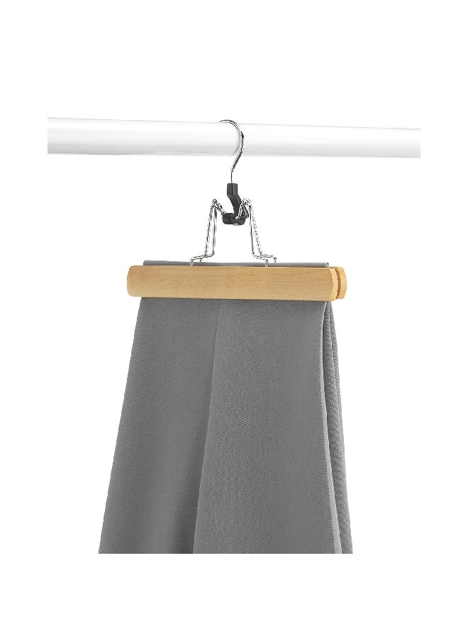 Whitmor 5-Piece Natural Wood Collection Slack Hangers Set Brown and Silver 6.5 x 9 x 1 inch 6026-342 - Image 3