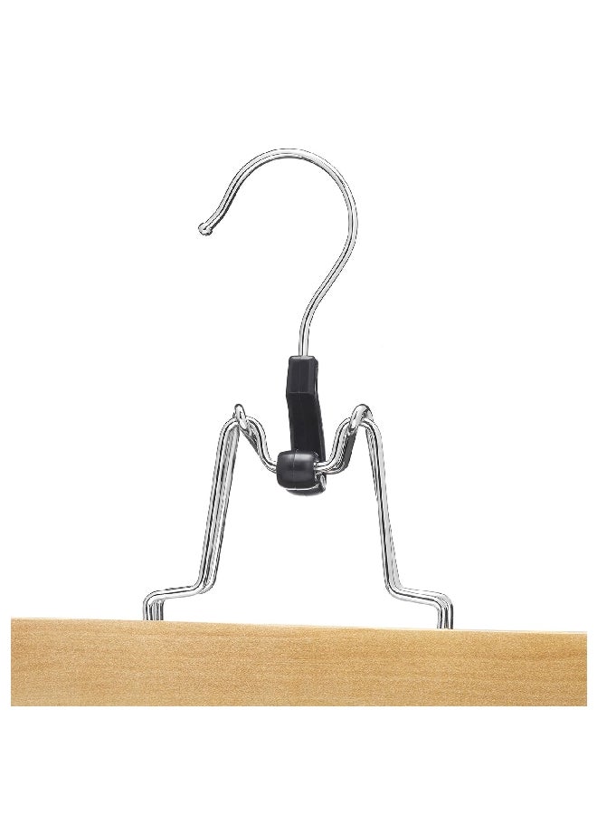 Whitmor 5-Piece Natural Wood Collection Slack Hangers Set Brown and Silver 6.5 x 9 x 1 inch 6026-342 - Image 2