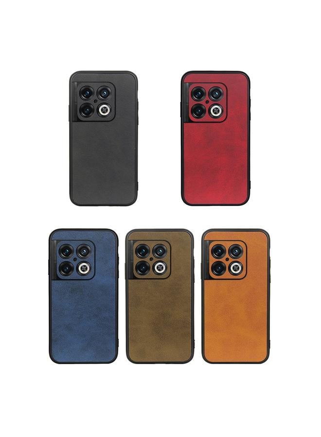 S-TOP Case For OnePlus 10 Pro Accurate Hole Two-color Calf Texture PU Phone Case - Image 4