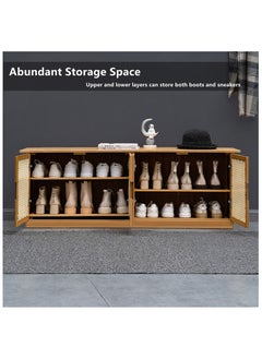 HXDream Shoe Cabinet,Shoe Storage Rack,Shoe cabinet with 4 doors,Suitable for doorways, corridors, living rooms, cloakrooms  - Image 3