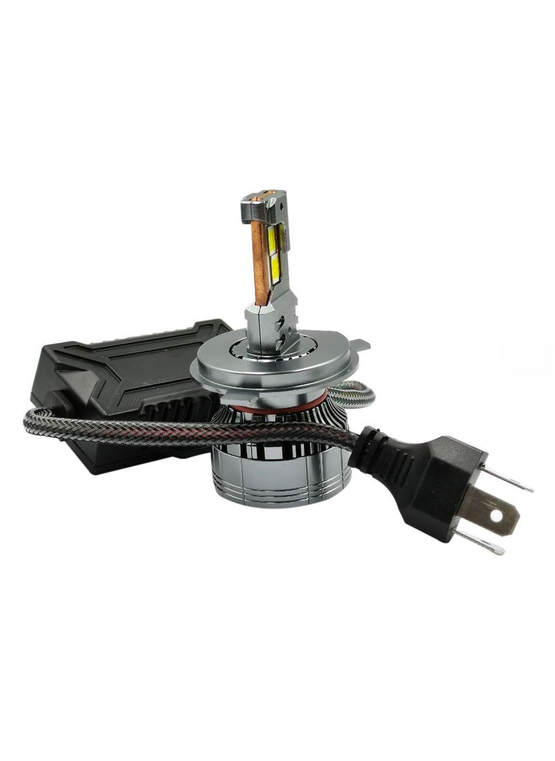 100Miles Car LED Head Light H4 75W 12000LM 6500K Car LED Headlight With Cooling Fan System - 100 Miles  - Image 4