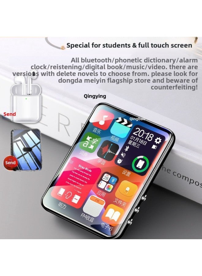 Touch Screen Dedicated Charm Sound 3 Screen Broadcast Full Bluetooth Dongda Walkman Students 34 High School Students Version-Body Color:Yahei Touch Screen Qingying X6 Ultra Qingying Bluetooth 6.0 Qingying Comes With Wireless Headset + Protective Case Gift-Memory Capacity:8gb. Qingying Super Top Gift Pack⭐Qingying Standard Configuration + Wire-controlled Magnetic Headphones + Wireless Bluetooth Earphones  - Image 2