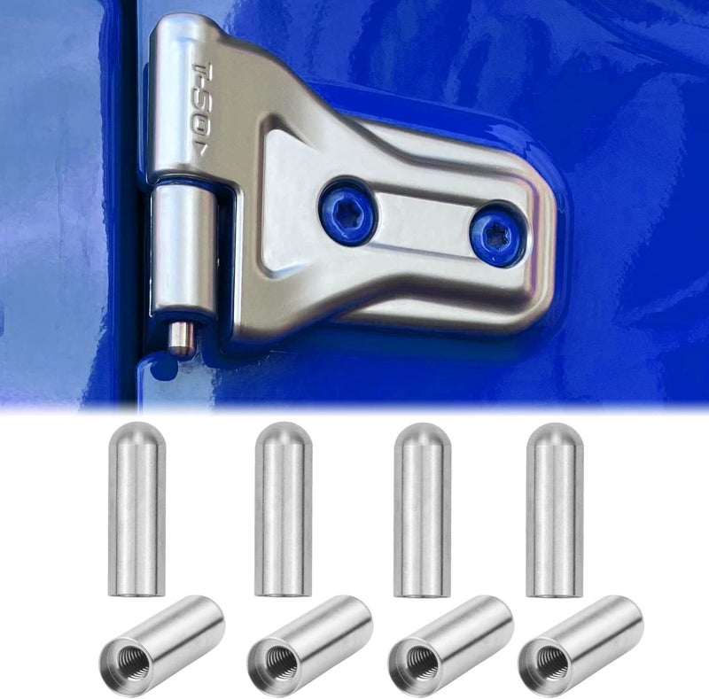Bentolin Stainless Steel Door Hinge Pin Guides for Jeep Wrangler (1997-2021) - 8 Pcs - Image 1