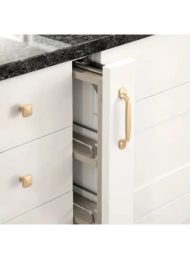 10Pcs Sand Golden Cabinet Handles Hole Spacing 96MM For Doors Wardrobes - Image 2