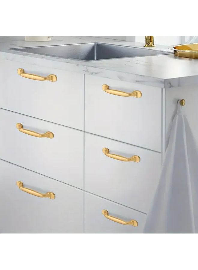 10Pcs Sand Golden Cabinet Handles Hole Spacing 96MM For Doors Wardrobes - Image 4