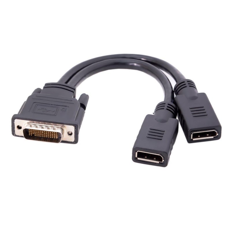 Chenyang DMS-59Pin 1 to 2 Displayport Splitter Extension Cable for PC Graphics Card - Image 1