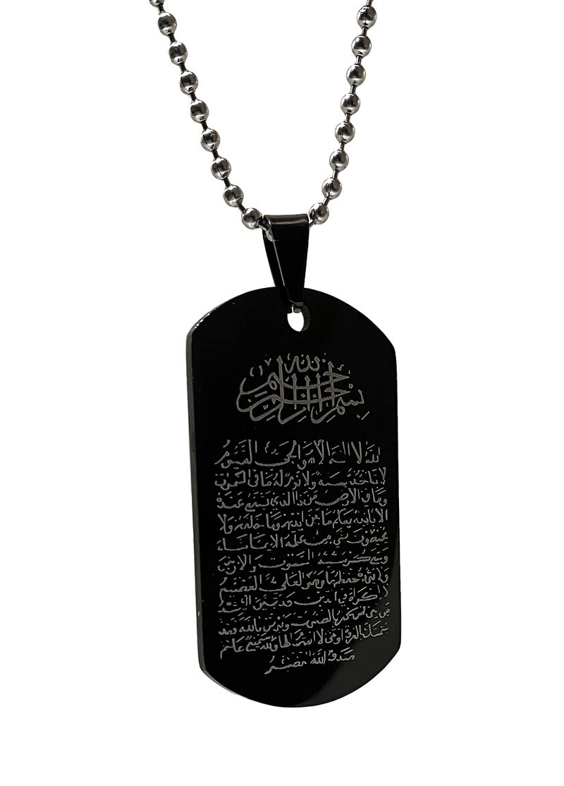 HawaiianCraftier Islam Ayatul Kursi Quran Stainless Pendant Necklace Chain Muslim Fashion Jewelry - Image 3