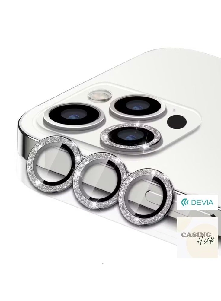 ديفيا واقي عدسة ماسي (3 قطع) متوافق مع iPhone 12 Pro Max (6.7 بوصة) / واقي عدسة الكاميرا / امتصاص سلس / عدسة حماية / صلابة 9H / مقاوم للانفجار ومقاوم للخدش - أسود - Image 1