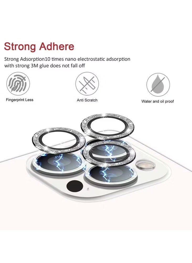 ديفيا واقي عدسة ماسي (3 قطع) متوافق مع iPhone 12 Pro Max (6.7 بوصة) / واقي عدسة الكاميرا / امتصاص سلس / عدسة حماية / صلابة 9H / مقاوم للانفجار ومقاوم للخدش - أسود - Image 2