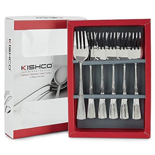 Kishco Stainless Steel Milan Baby/All Purpose Fork - Pack of 6 - Image 1