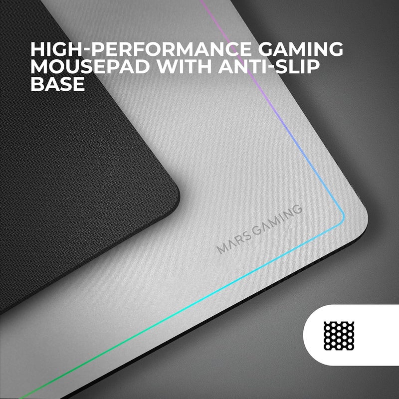 مارس_جيمنج مارس جيمنج MCPWX، مجموعة ألعاب لاسلكية، تقنية DualPro Link 2.4GPRO، لوحة مفاتيح FRGB كاملة مع تحكم وسائط متعددة + ماوس RGB 3200DPI + حصيرة مانعة للانزلاق 360x260 مم، أبيض، فرنسي - Image 5