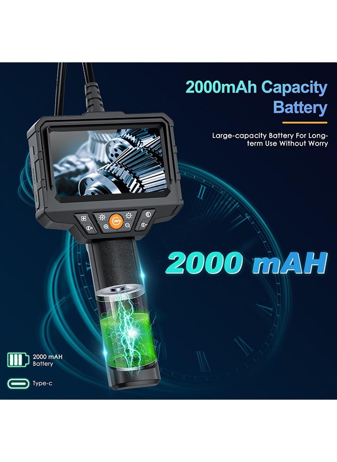 Generic - Endoscope Camera with Light, 4.3'' LCD Screen HD Digital Handheld Borescope IP67 Waterproof Snake Camera Sewer Inspection Camera with 8 LED Lights, 3 Accessories, Semi-Rigid Cable -5M(16.5FT) - Image 1
