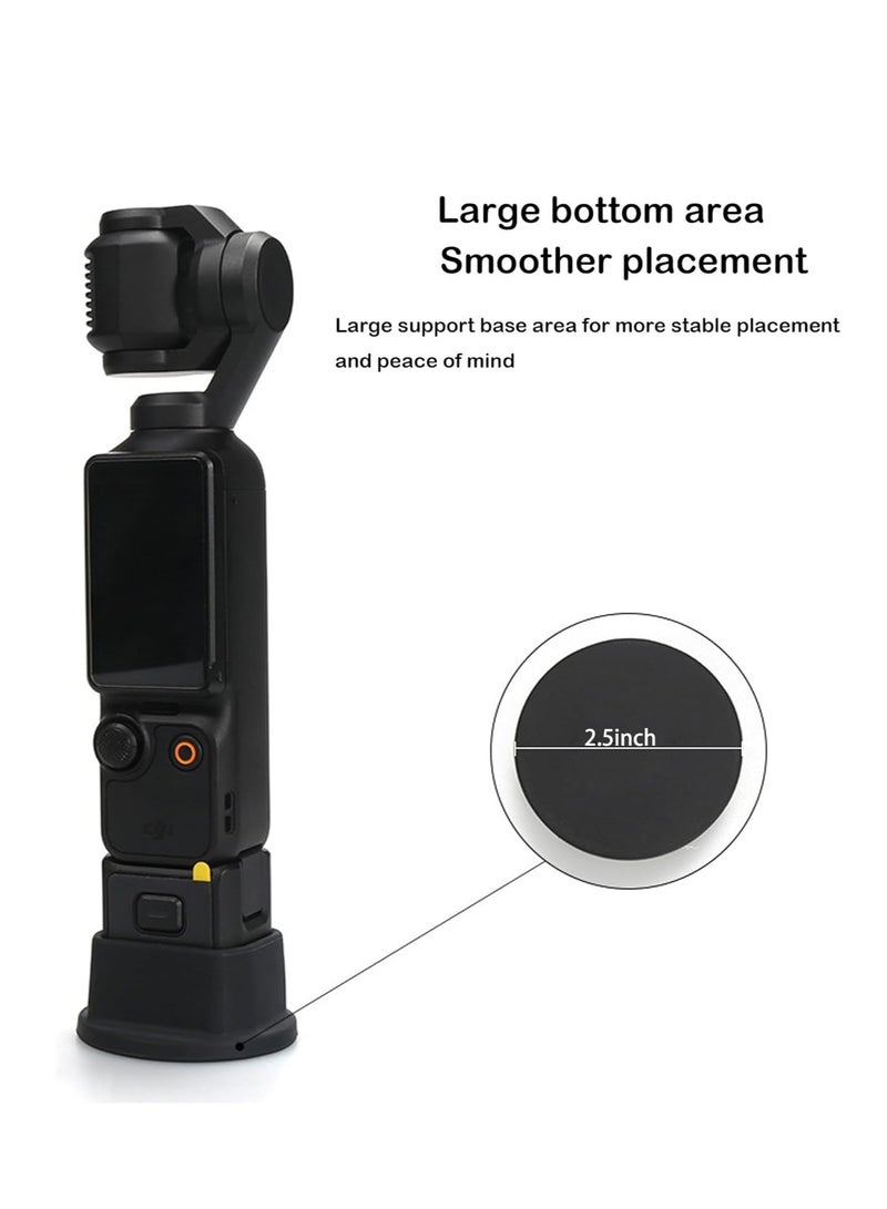 Barakah Silicone Non-Slip Desktop Mount for DJI Osmo Pocket 3, Silicone Non-Slip Base Support Base, Lightweight and Compact, OSMO Pocket 3 Accessories (Silicone Black/Large) - Image 3