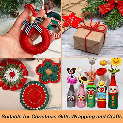 Vivifying Red Twine, 328 Feet 3mm Christmas Twine String for Gift Wrapping, Crafts, Packing and Hanging - Image 4