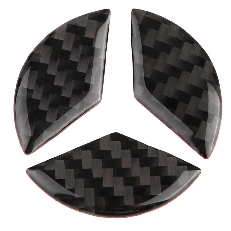 Nikou Steering Wheel Logo Compatible Carbon Fiber Logo For Benz Accessories Parts Emblem Badge Stickers Covers Interior Decorations C Class W204 2005-2012 - Image 1