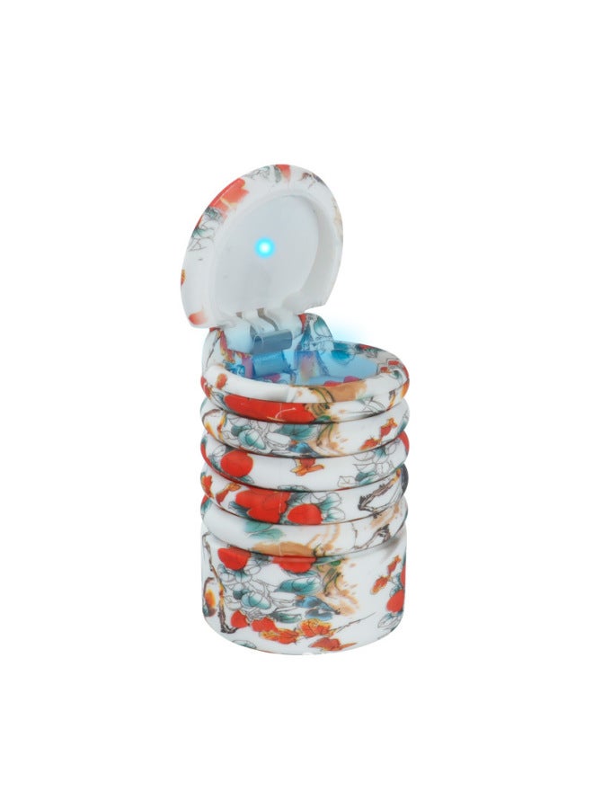 Neutral Car Silicone Foldableing Ashtray Car Center Console With Cover Stretchable Garbage Sealed Flame ant Storage Bucket