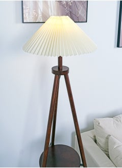Onelight Creative Wooden Tripod Floor Lamp With 3 Colors Led Light Source Adjustable Foot Switch And Coffee Table Storage Rack  - Image 3