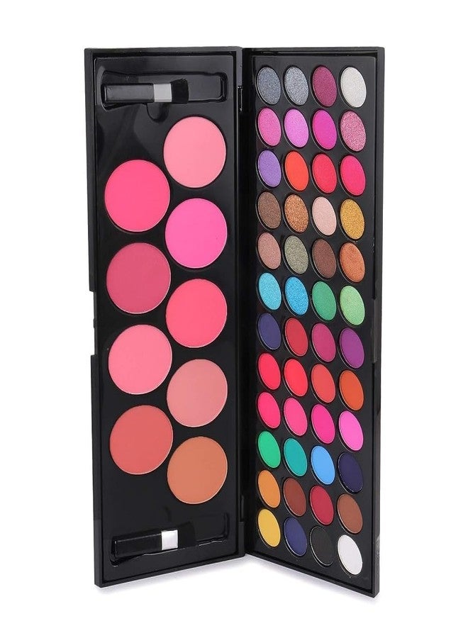 PROTYA 48 Colors Miss Eye Shadow Palette with 9 Beauty Blushers Gold Palette 70 g (Multicolor) - Image 3