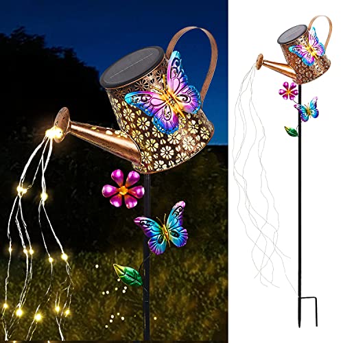 Newinhome Solar Watering Can with Lights Outdoor Garden,Waterproof Garden Stake Lights Decoration for Yard Lawn Patio Pathway Front Porch Landscape Gardening Gifts for Mom Grandma Women Birthday Gift - Image 5