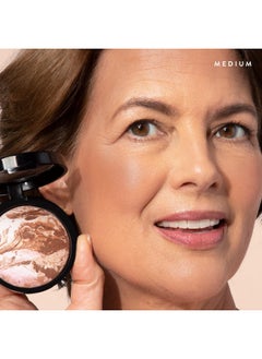 لوار جيلر نيويورك مجموعة Ready-N-Radiant (3 قطع) - Baked Bronze-N-Brighten، برايمر SuperSize Skin Perfecting Primer متوسط الحجم + Spackle، Champagne Glow + فرشاة Kabuki بزاوية قابلة للسحب  - Image 5