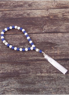 The Black Pearl Accessories Blue & White Alabaster Stone Prayer Bead of 33 Beads  - Image 1