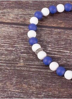 The Black Pearl Accessories Blue & White Alabaster Stone Prayer Bead of 33 Beads  - Image 2