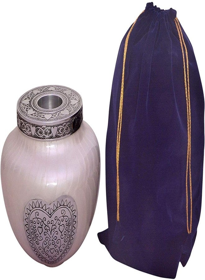 hlc Cremation Urns for Human Ashes Adult - White Candle Cremation Urn - Keepsake urn - Display at Home or for Burial, Niche or Columbarium - Medium Funeral Urn - Modern Beautiful Memorial Urn 6 x 5 - Image 4
