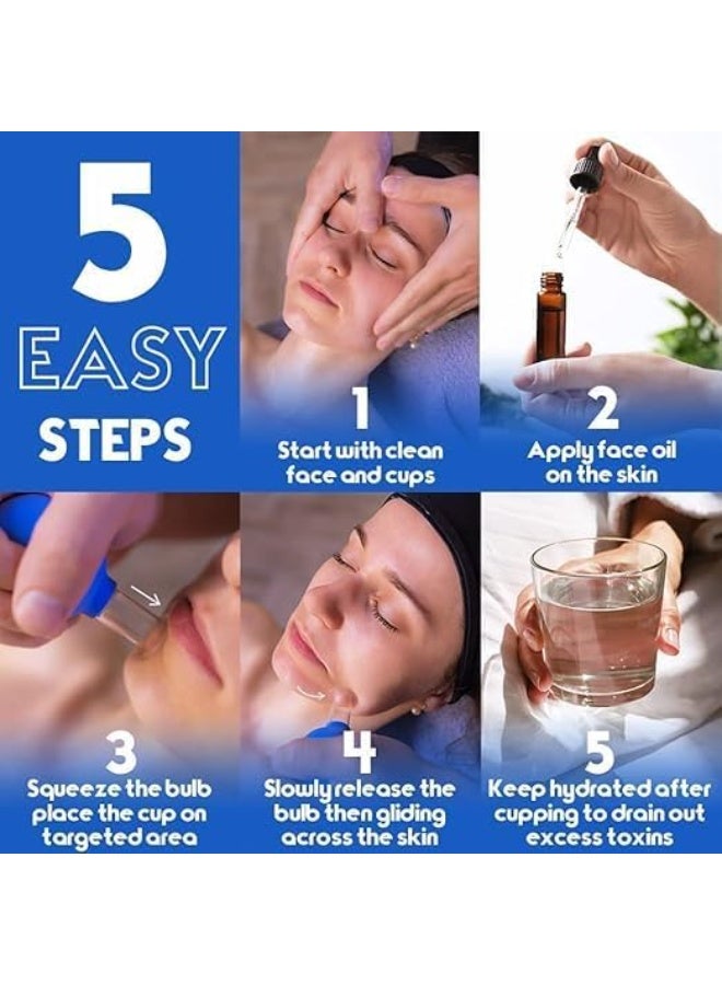 4-Piece Professional Glass Facial Cupping Set – Vacuum Suction Cups for Face, Neck & Body Massage – Multi-Color Lymphatic Drainage Kit for Skin Rejuvenation - Image 4