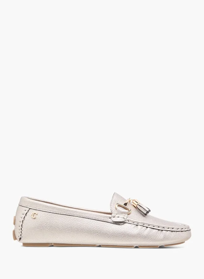 Le Confort Women Textured Slip-On Loafers with Tassel Detail