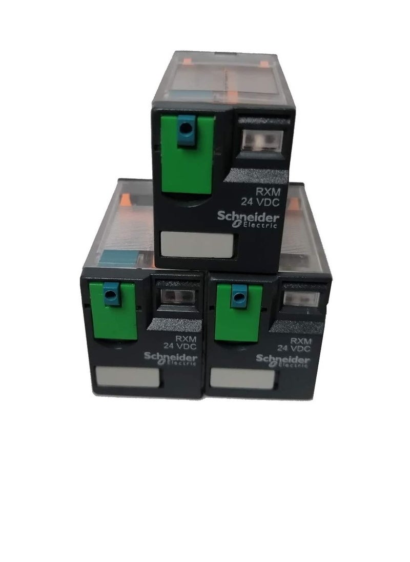 Schneider Electric Schneider Electric 14 Pin 6A Zelio Miniature Plug-in Relay, 24VDC Coil Voltage, RXM4AB1BD (Pack of 3)  - Image 2