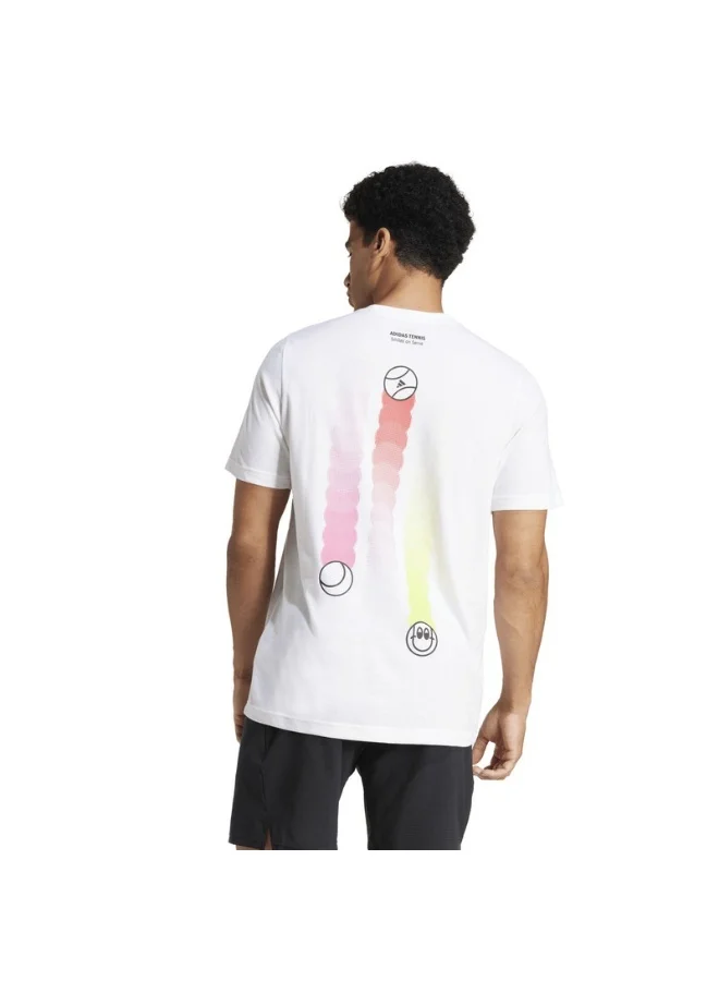 adidas adidas tennis happy 3 balls men graphic t-shirt