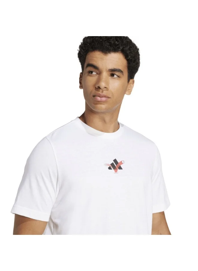 adidas adidas tennis happy 3 balls men graphic t-shirt