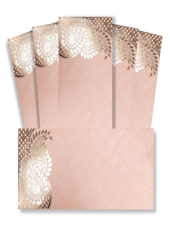 Fonsie cash shagun fancy design envelopes pack of 100 for gifting money on wedding gift, baby shower gift, shagun, family gatherings(Pink Ambiyan). - Image 1