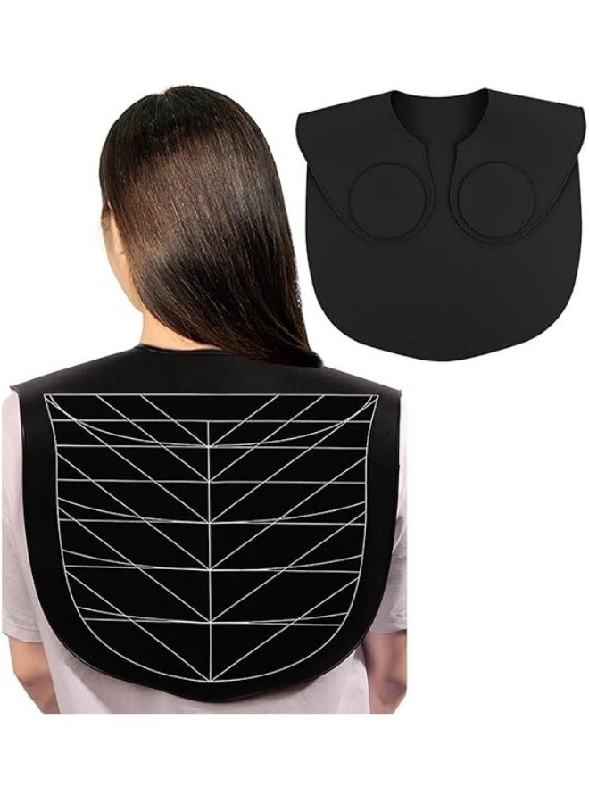 general Hair Cutting Guide Collar Silicone Waterproof Cutting Cape for Hair Stylist Hair Cutting Mat for Shoulders Hair Cut Mat with Guidelines Weighted Neck Wrap for Salon Home Large - Image 1