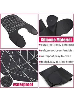 General Hair Cutting Guide Collar Silicone Waterproof Cutting Cape for Hair Stylist Hair Cutting Mat for Shoulders Hair Cut Mat with Guidelines Weighted Neck Wrap for Salon Home Large  - Image 2