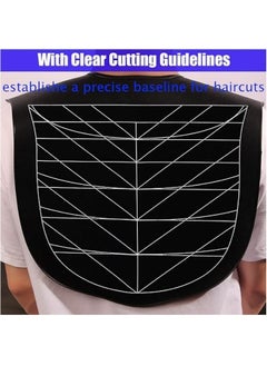General Hair Cutting Guide Collar Silicone Waterproof Cutting Cape for Hair Stylist Hair Cutting Mat for Shoulders Hair Cut Mat with Guidelines Weighted Neck Wrap for Salon Home Large  - Image 3