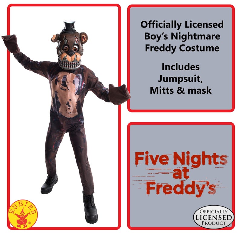 Rubies Five Nights At Freddy's: Freddy Fazbear Costume for Kids, Boy's Large - Image 2