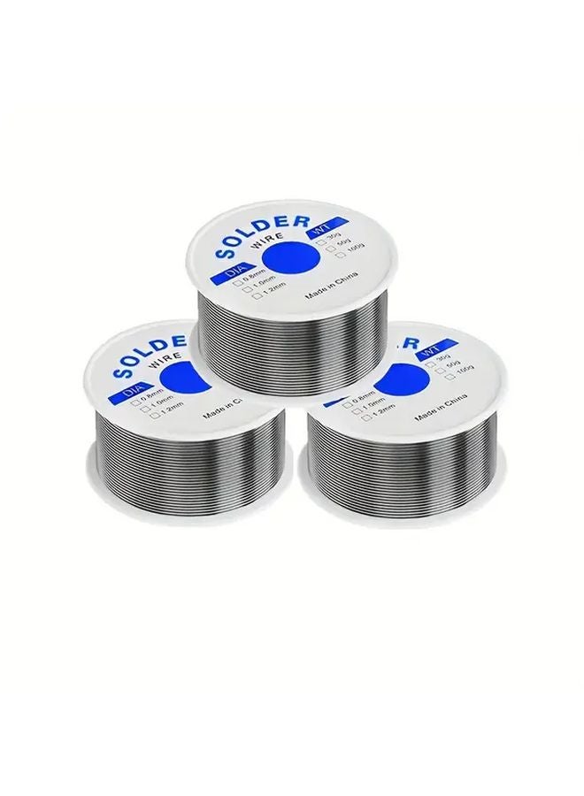 3pc 50g White Solder Wire Low Temperature 0 8mm For Electronics And DIY Crafts - Image 1
