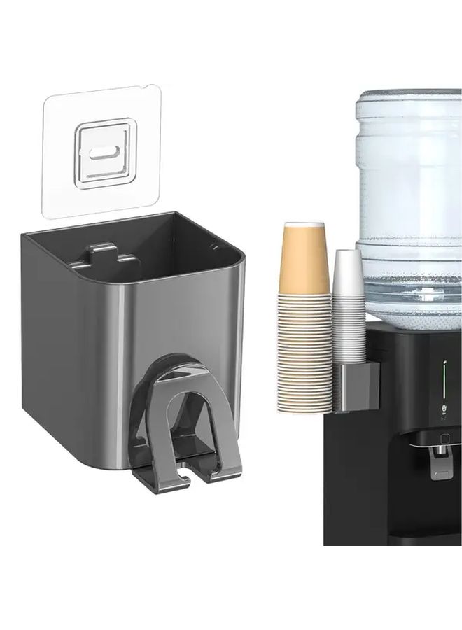 2 Seat Cup Dispenser With Adhesive Wall Mount 1 Set Heavy Duty Plastic Cup Holder - Image 1