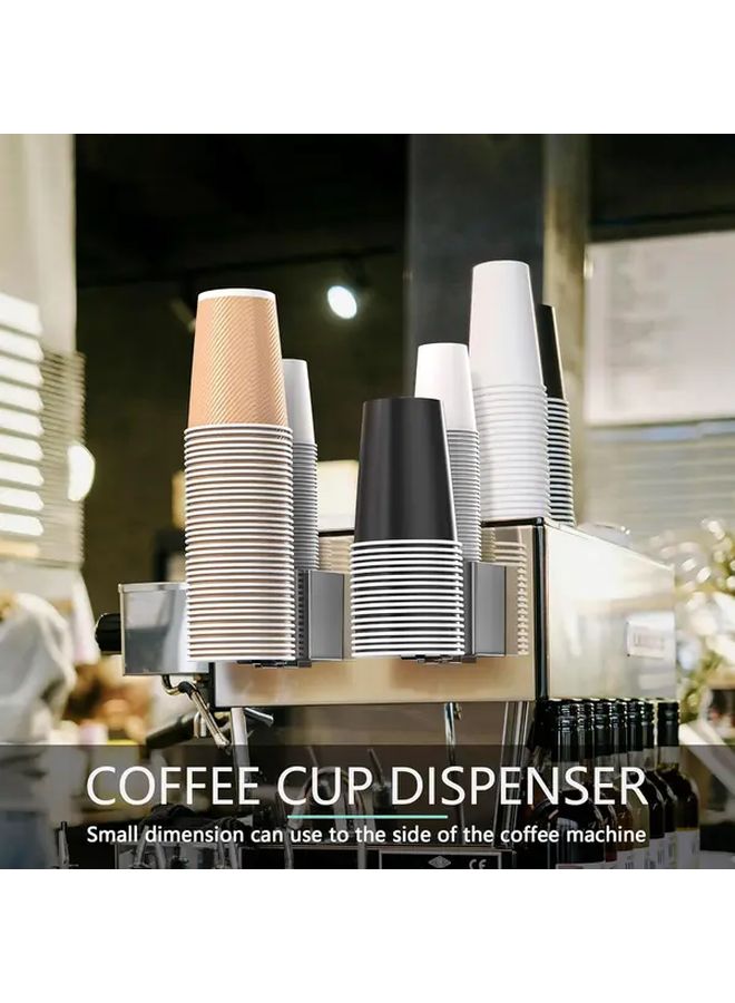 2 Seat Cup Dispenser With Adhesive Wall Mount 1 Set Heavy Duty Plastic Cup Holder - Image 4