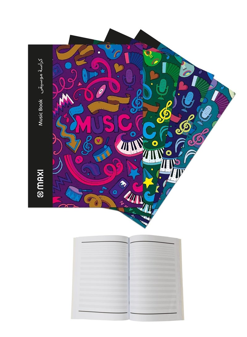 Maxi 4-Piece A4 Size Music Notebook - Image 1