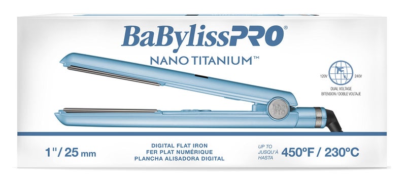 BaBylissPRO Nano Titanium Flat Iron Hair Straightener, 1" Digital Hair Straightener Iron for Professional Salon Results and All Hair Types - Image 3