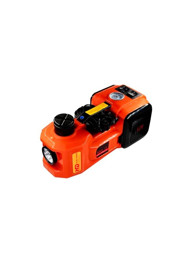 HD HD Air Pump and jack and flashlight 3 in 1 HDZSYT02, 9 accessories included 5 ton lifting weight up to 450mm height  - Image 4