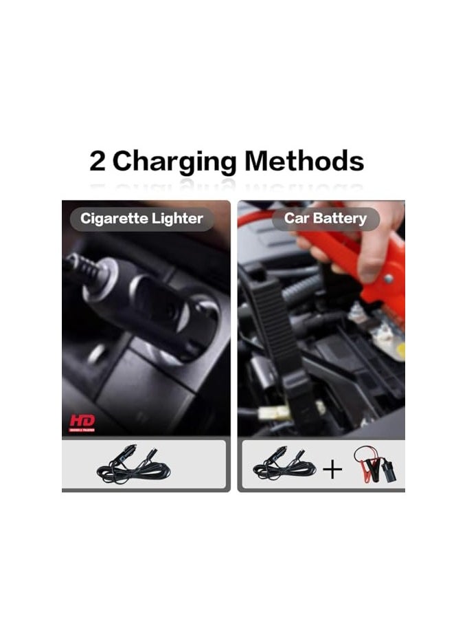 HD HD Air Pump and jack and flashlight 3 in 1 HDZSYT02, 9 accessories included 5 ton lifting weight up to 450mm height  - Image 5