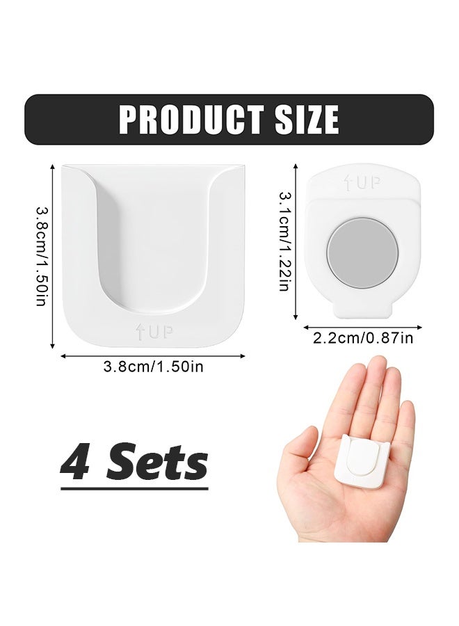 4 Sets Wall Mounted Magnetic Remote Control Holder, Self Adhesive Strong Magnet Universal Organizer for Home Office School Supply Storage - Image 2