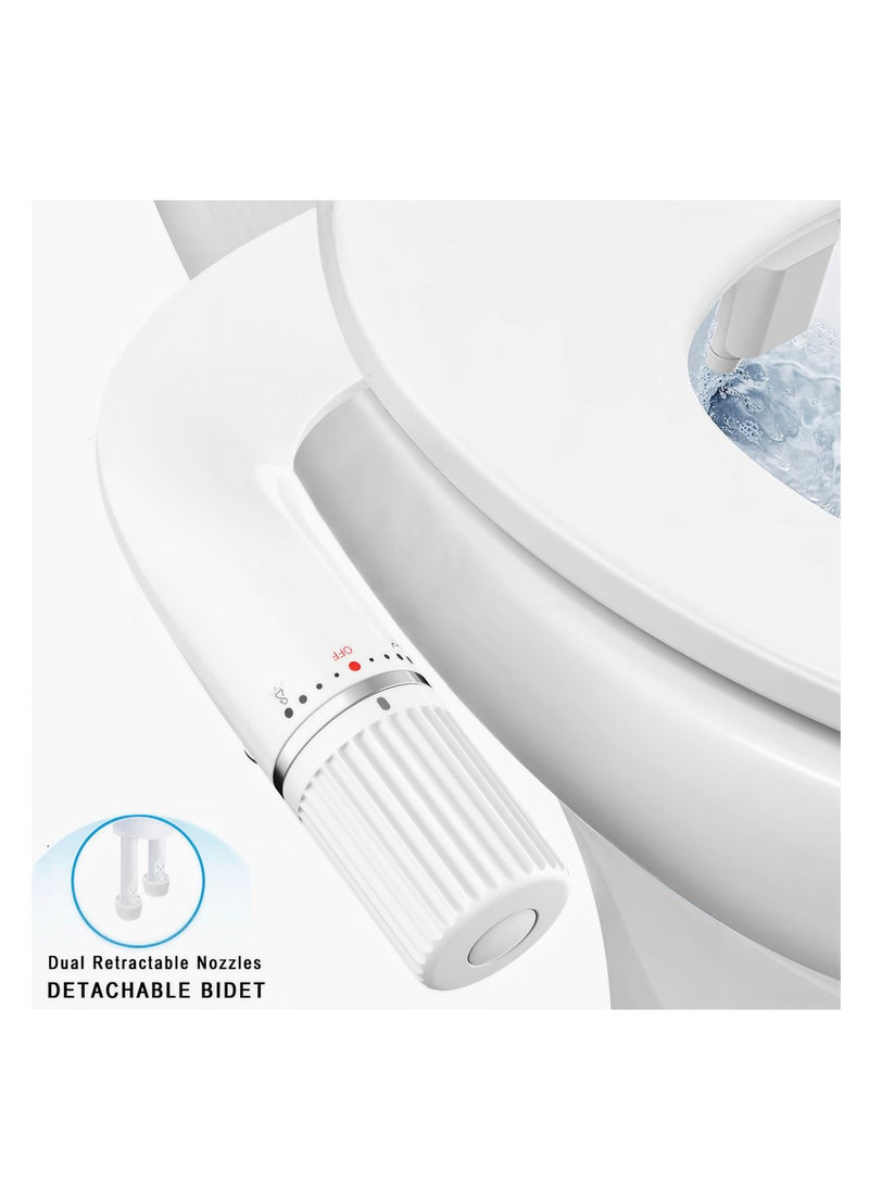 شو وو ملحق للجهاز الصحي للمرحاض - فوهتان مزدوجتان (للغسل الأمامي والغسل الخلفي)، ضغط ماء بارد قابل للتعديل، أنبوب ماء من الفولاذ المقاوم للصدأ - حل نظيف وصحي، أجهزة المطبخ والحمام، تجهيزات الحمام، أحواض الجلوس وأجزاء أحواض الجلوس - Image 1