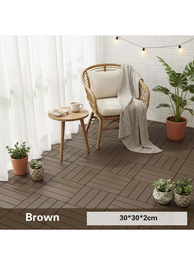 Interlocking Coffee Brown Outdoor Tiles – Durable, Slip-Resistant, and Stylish for Your Outdoor Space 10 PCS - Image 2
