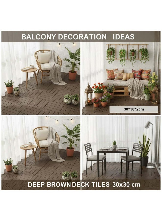 Interlocking Coffee Brown Outdoor Tiles – Durable, Slip-Resistant, and Stylish for Your Outdoor Space 10 PCS - Image 3